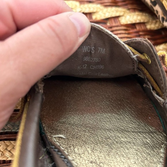 Sperry Leopard Print Slip On Flat Loafers 7 - Picture 7 of 11
